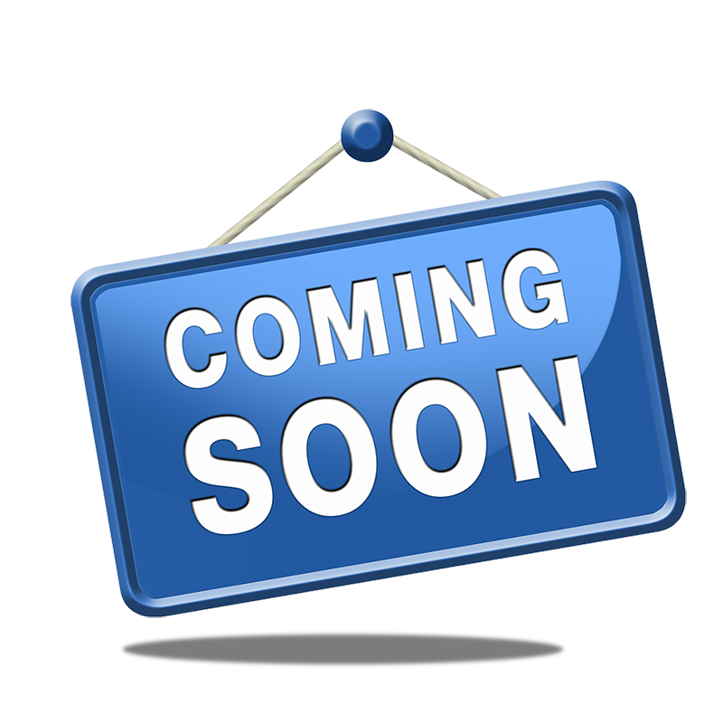 Graphic image with coming soon text
