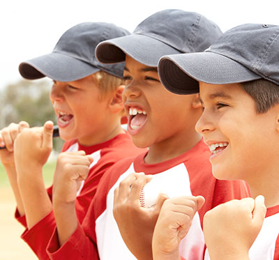 Young Boys In Baseball Team